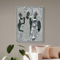 Mirror Mirror - Framed Stretched Canvas Print - Afrocentric Home Decor - Antionette Simmons Hodges