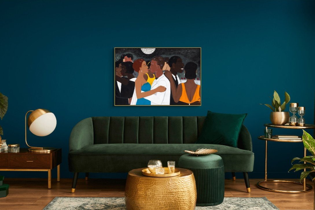 Black Tie Affair - Framed Stretched Canvas Print - Antionette's Artistry