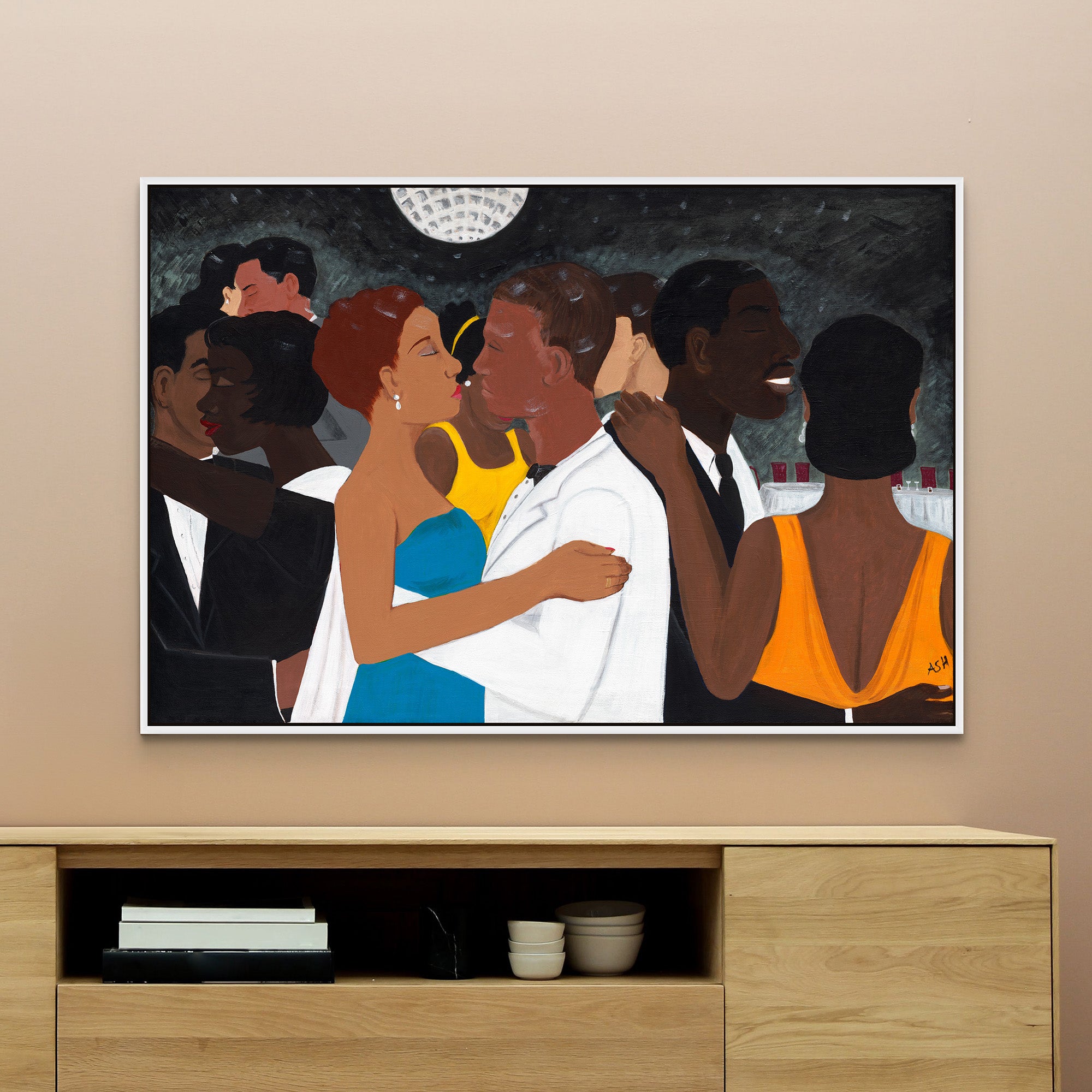 Black Tie Affair - Framed Stretched Canvas Print - Antionette's Artistry