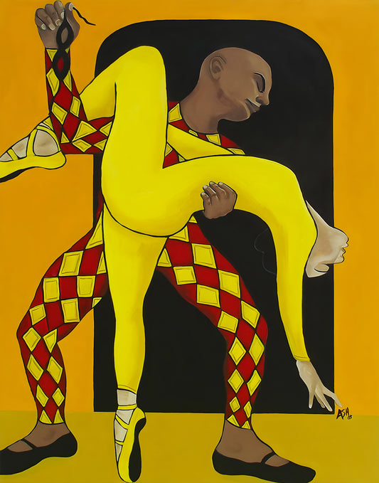 Dance of the Harlequin - Framed Stretched Canvas Print - Antionette's Artistry