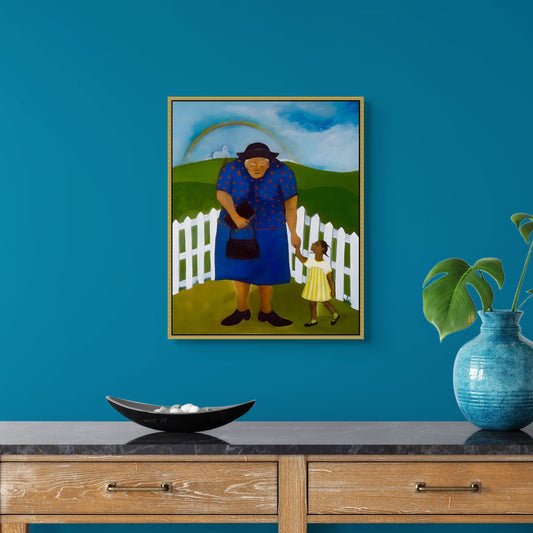 Goin' to Church - Framed Stretched Canvas Print - Antionette's Artistry