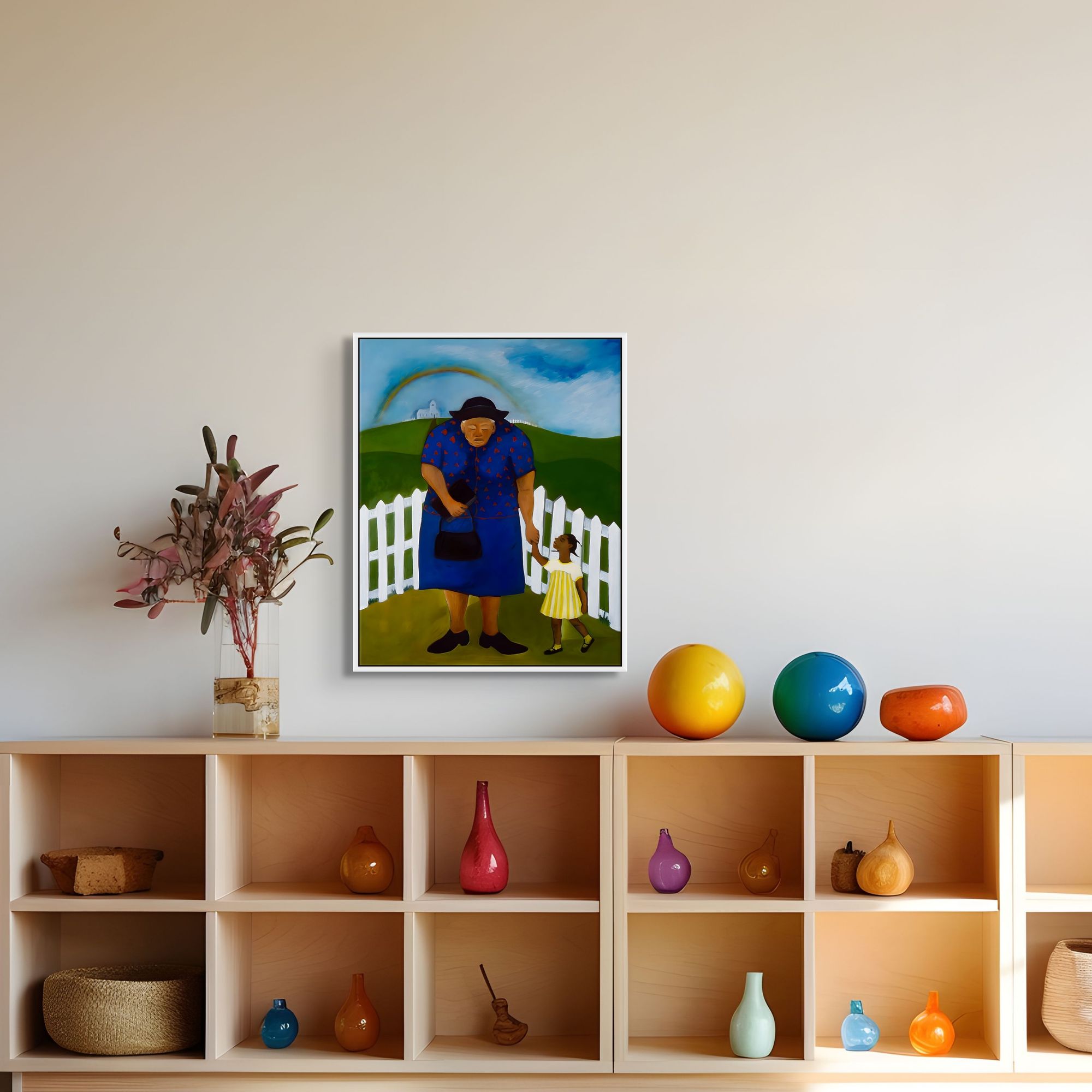 Goin' to Church - Framed Stretched Canvas Print - Antionette's Artistry