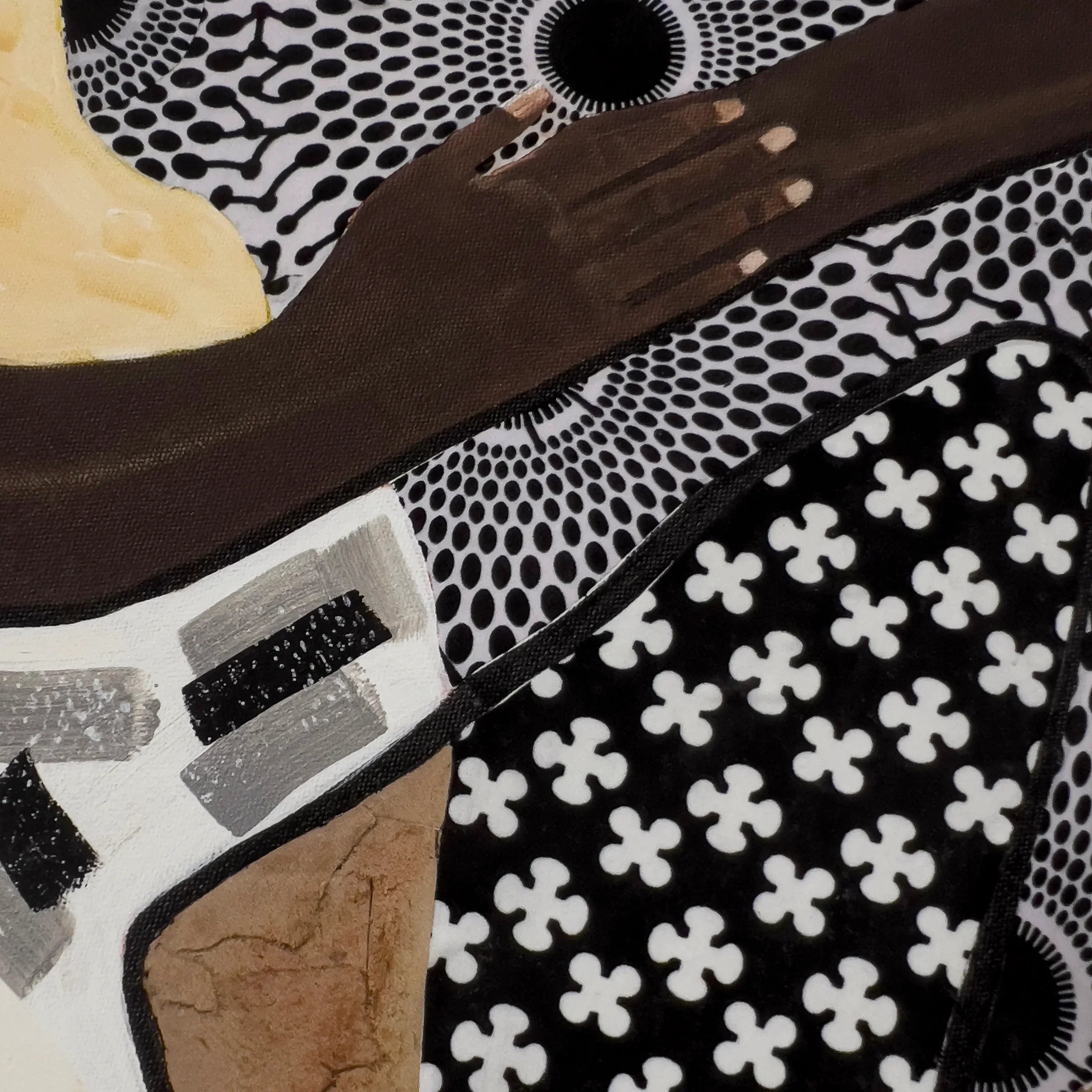 How Low Can You Go? - Dance Art Print - detail of fabric prints