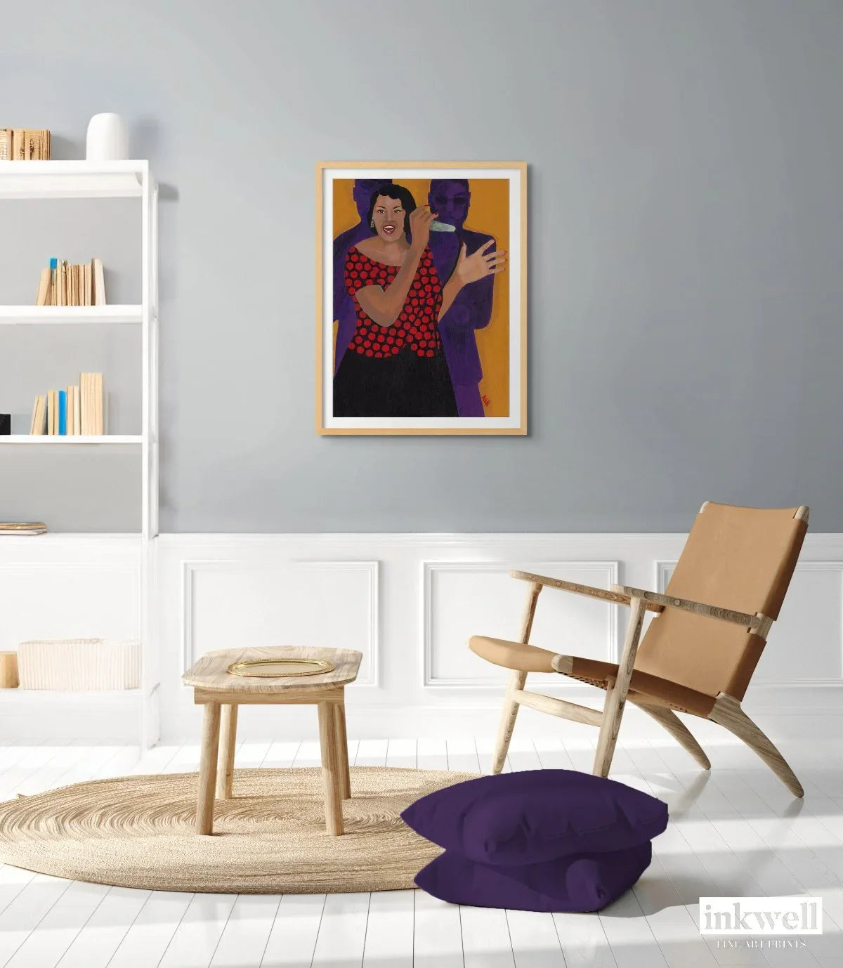 Jazz Singer - Fine Art Print - artwork hung on living room wall