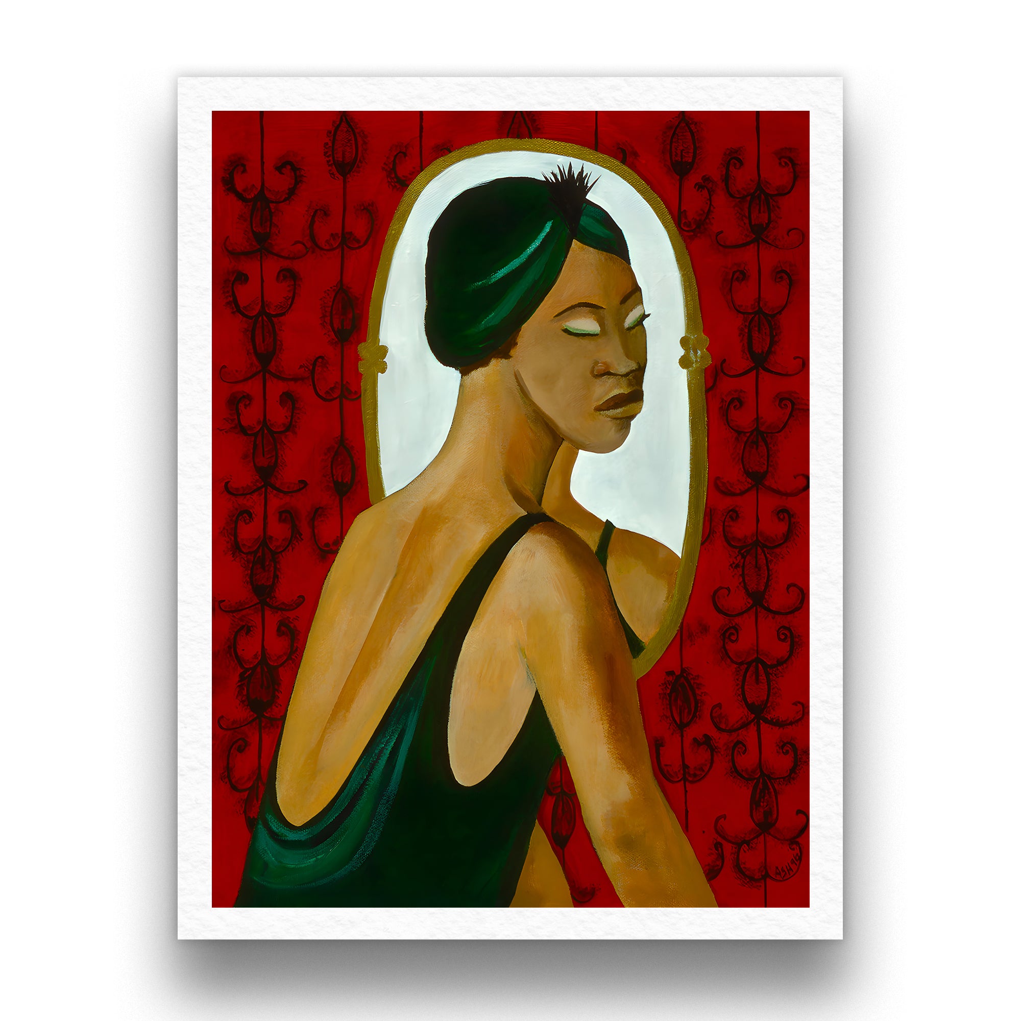 Woman in the Mirror - Fine Art Print - Antionette's Artistry