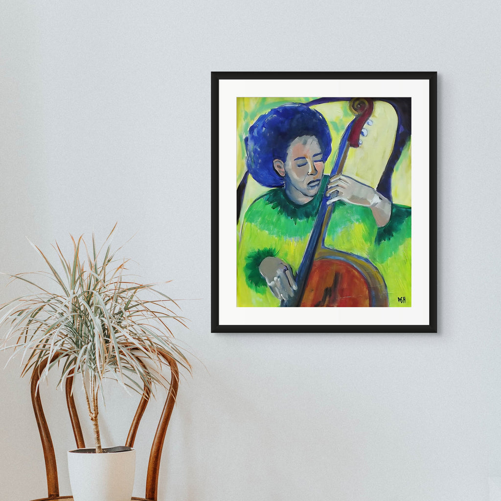 In Tune - soulful jazz art  - colorful music print - Antionette simmons hodges artwork