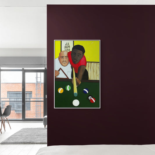 Pool Hall - Framed Stretched Canvas Print - Antionette's Artistry