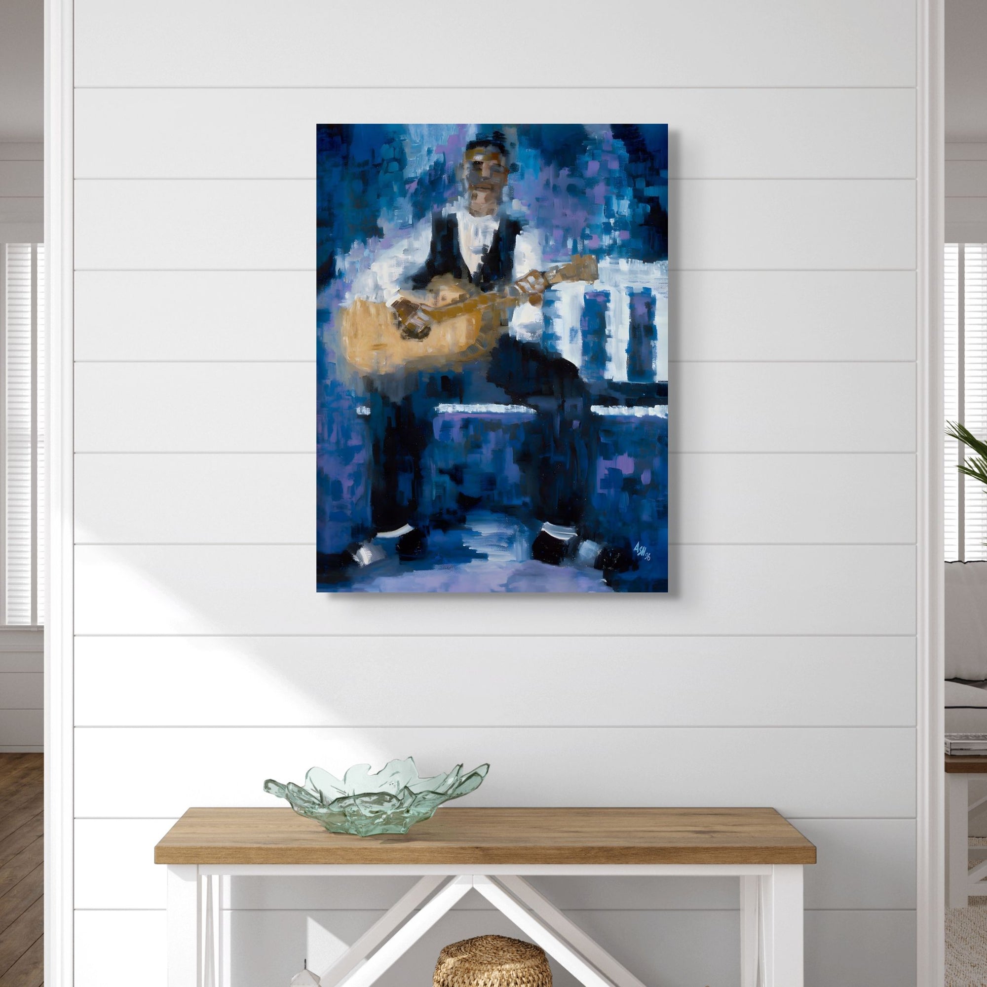 Country Rhythm - Guitar & Blues Music Art - Stretched Canvas - soulful art for home