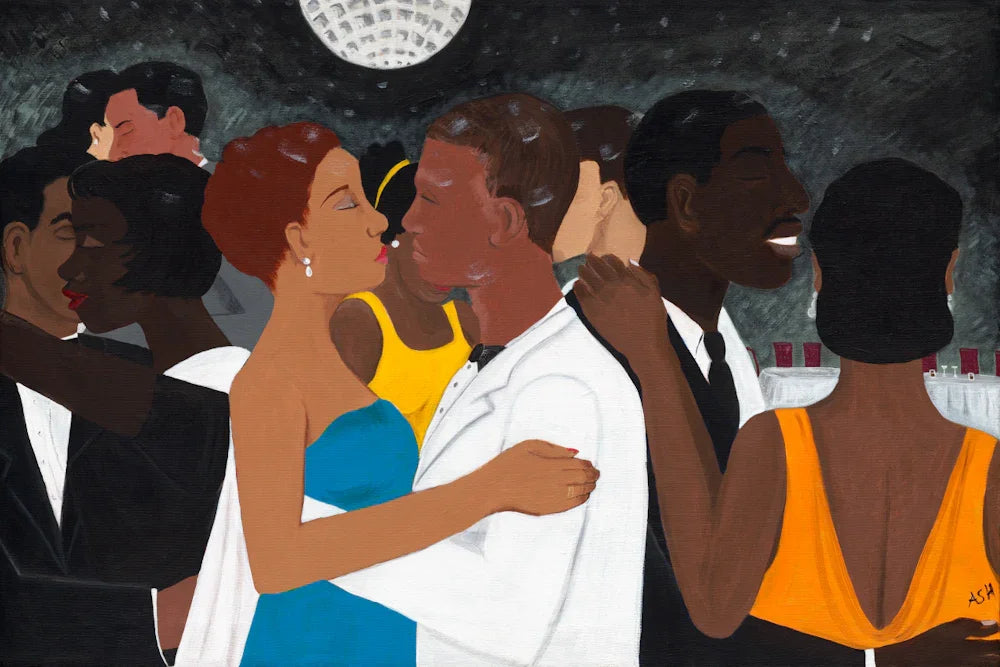 Black Tie Affair - Fine Art Print -  Black Couples artwork - full print