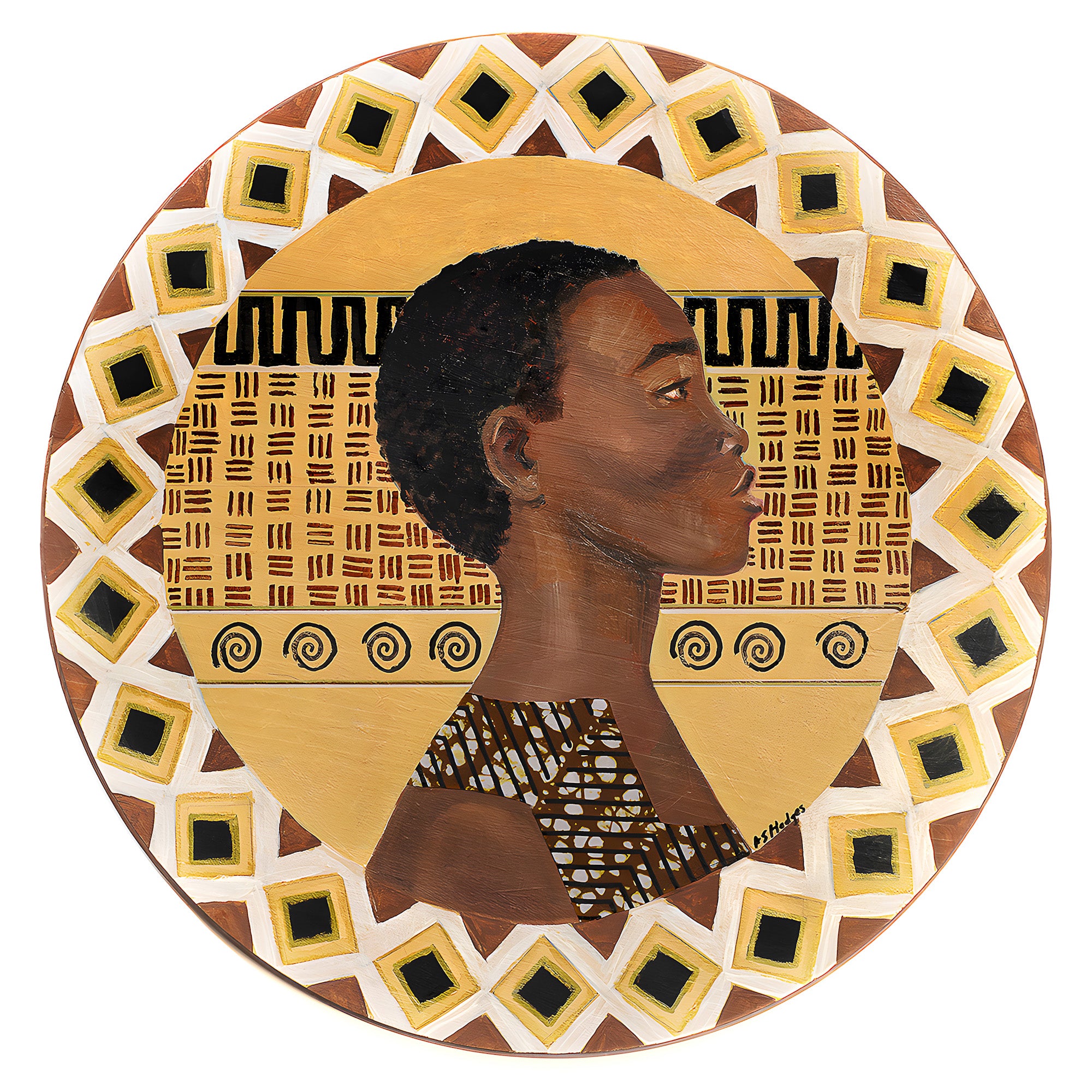A Dahomey Warrior - Fine art print image - African Heritage Wall Decor - With afrocentric motifs