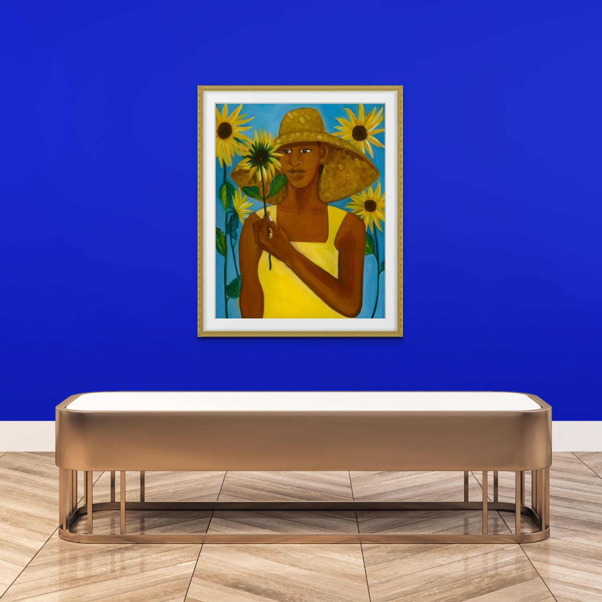 Girl With Sunflower - Fine Art Print - Antionette's Artistry