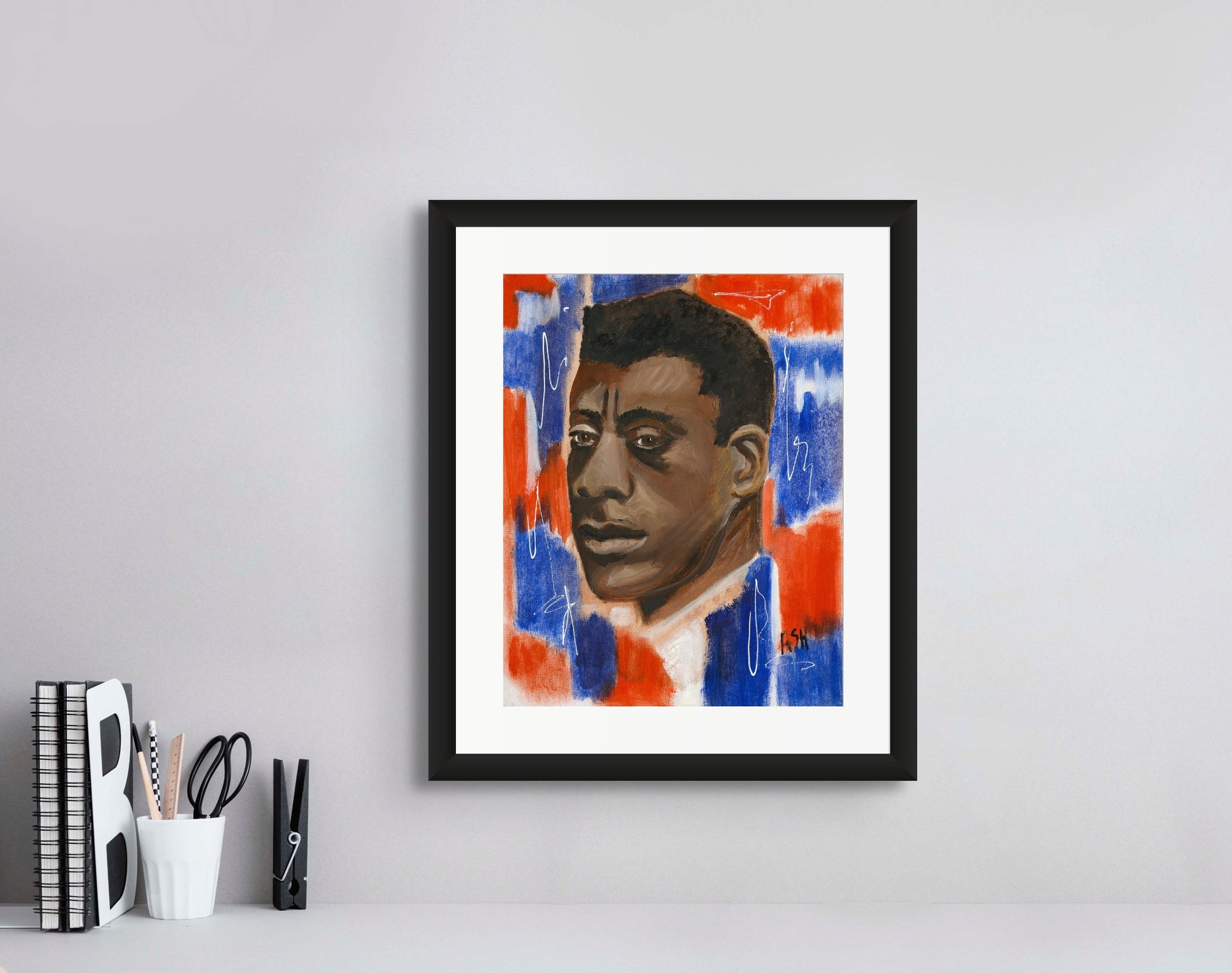 Red, White & Blues - James Baldwin - Fine Art Print - Antionette's Artistry