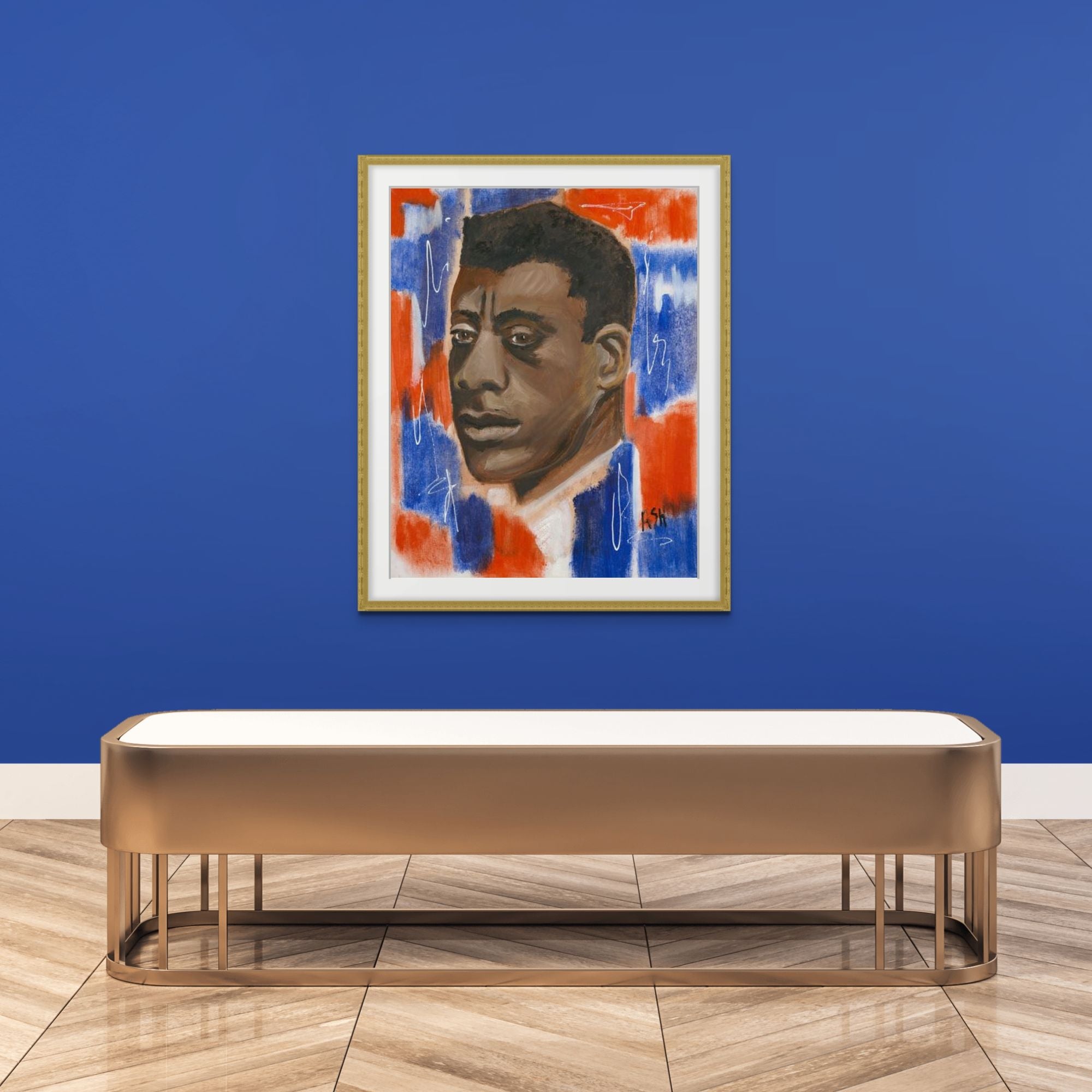 Red, White & Blues - James Baldwin - Fine Art Print - Antionette's Artistry