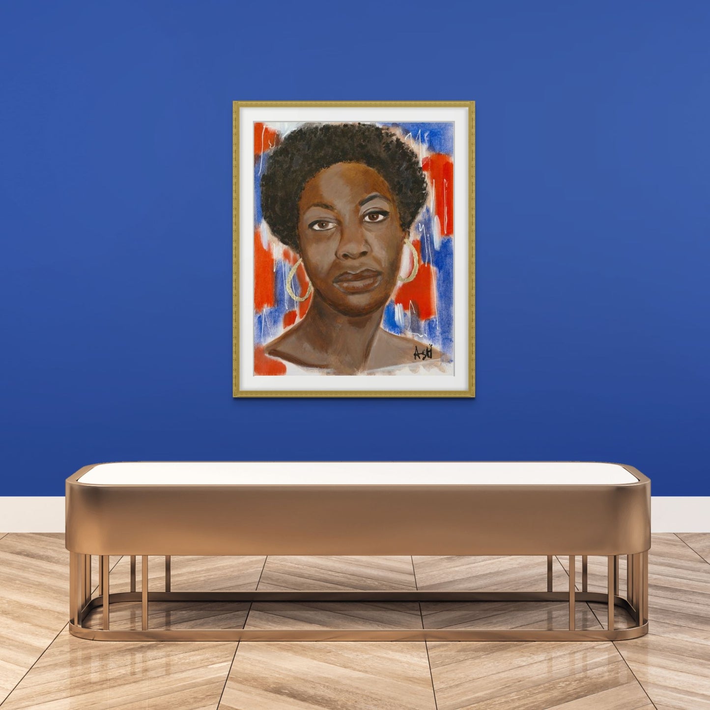 Red, White & Blues - Nina Simone - Fine Art Print - Black civil rights artwork
