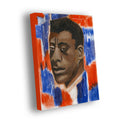 Red, White & Blues - James Baldwin - Stretched Canvas Print - Antionette's Artistry