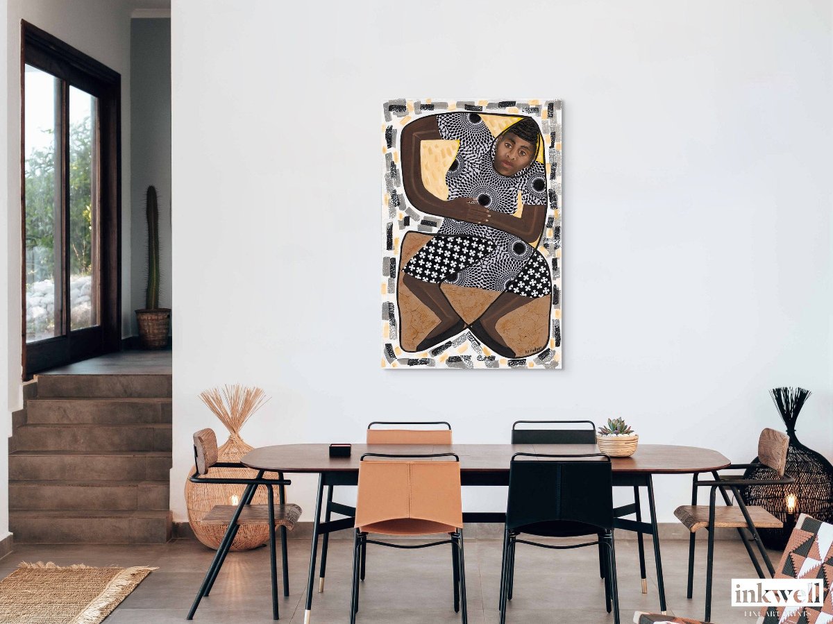 How Low Can You Go? -  Canvas Print - African American Wall Art  - on white living room wall