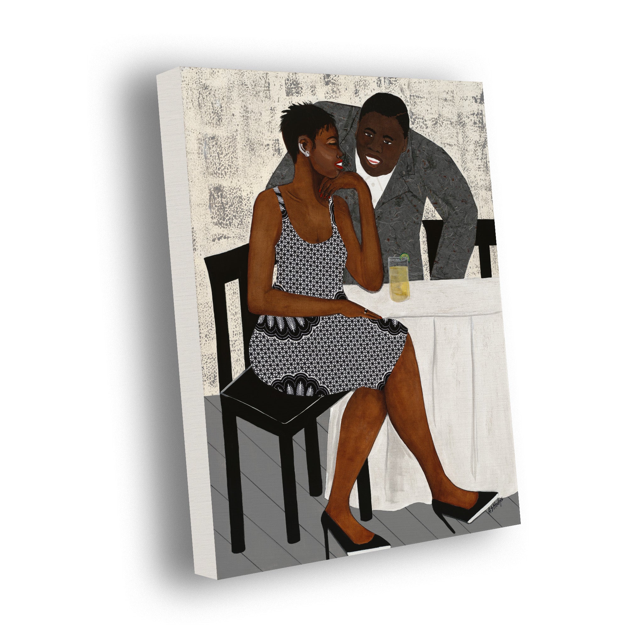 The Conversation - Stretched Canvas Print - Antionette's Artistry
