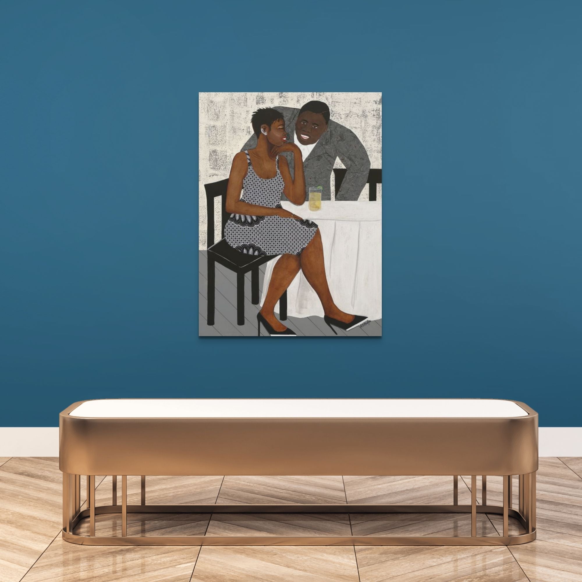 The Conversation - Stretched Canvas Print - Antionette's Artistry