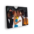 Black Tie Affair - Stretched Canvas Print - Black Dance Artwork - dancing people art