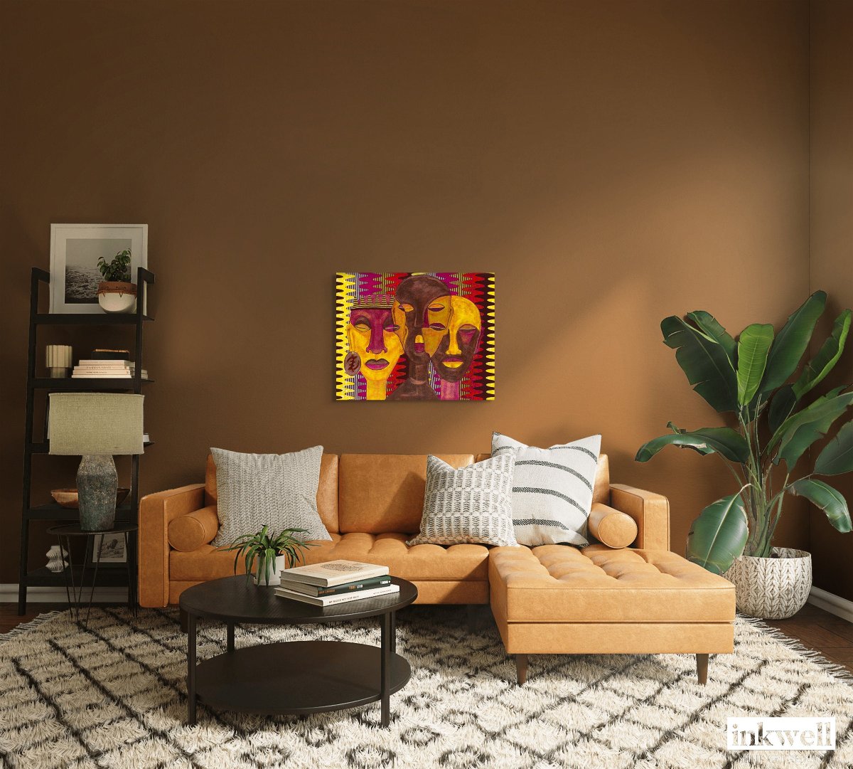 All Hail the Queen - Canvas Afrocentric Art Print- living room setting