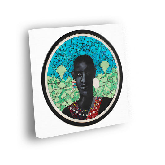 Masai Warrior - Stretched Canvas Print - Antionette's Artistry