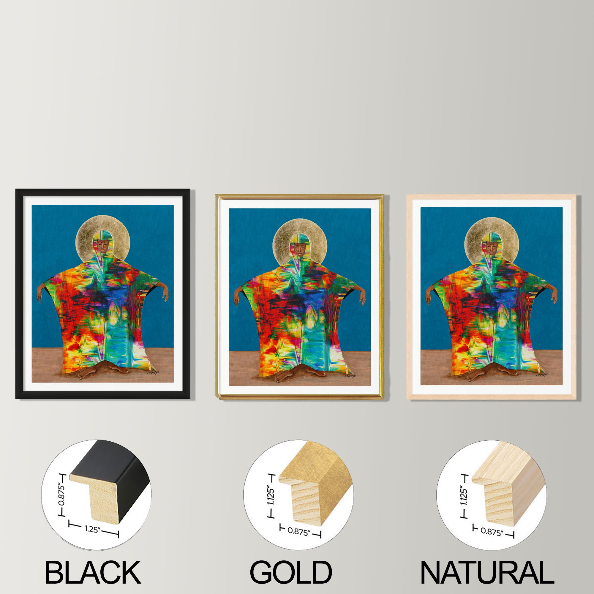 Framed Afrofuturist Mother Earth Print | Spiritual Black Art Decor
