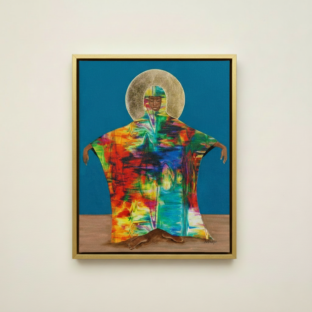 Mother Earth — Framed Canvas Print, Gold