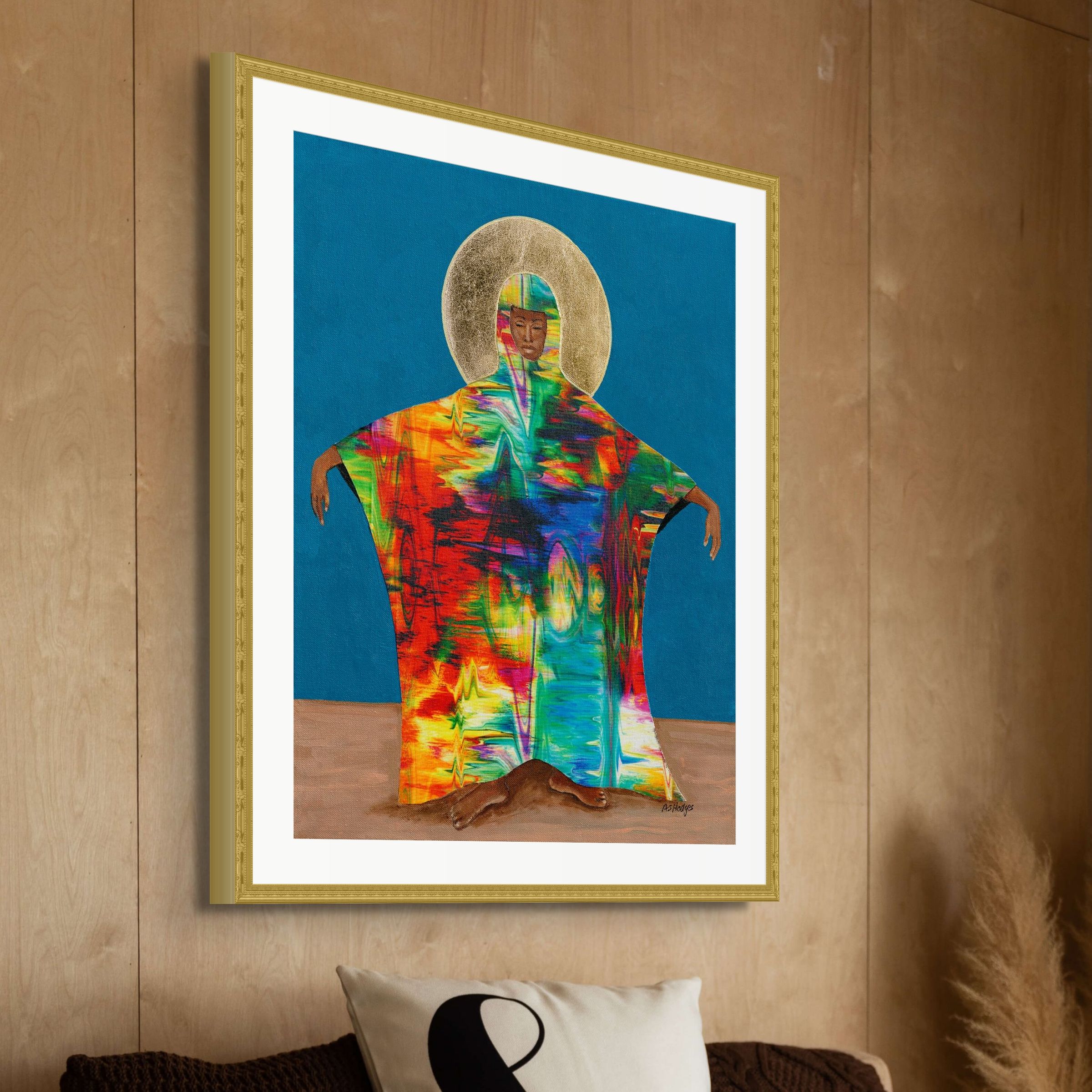 Framed Afrofuturist Mother Earth Print | Spiritual Black Art Decor
