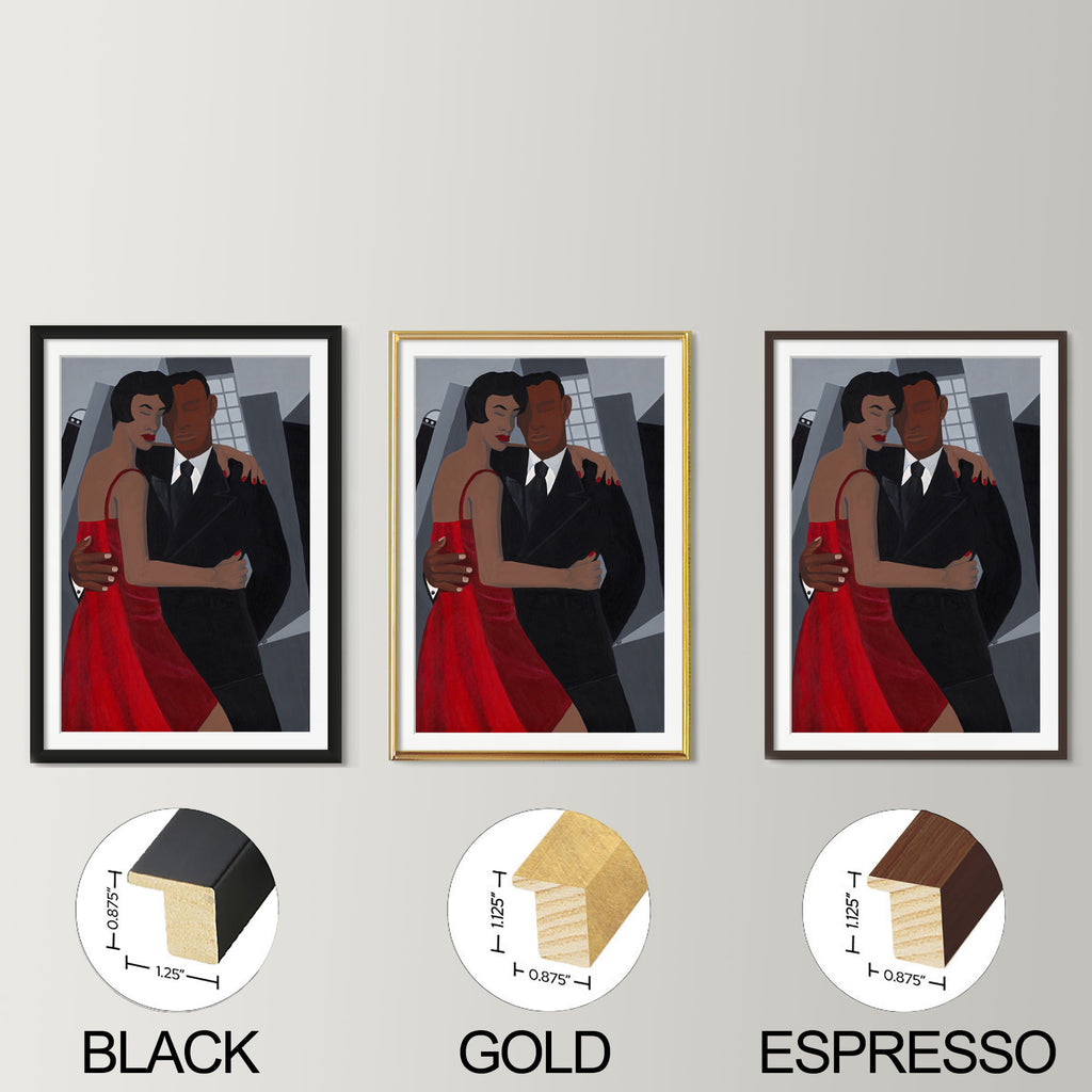 Framed Night on the Town Art Print | Black Love Romance Wall Art