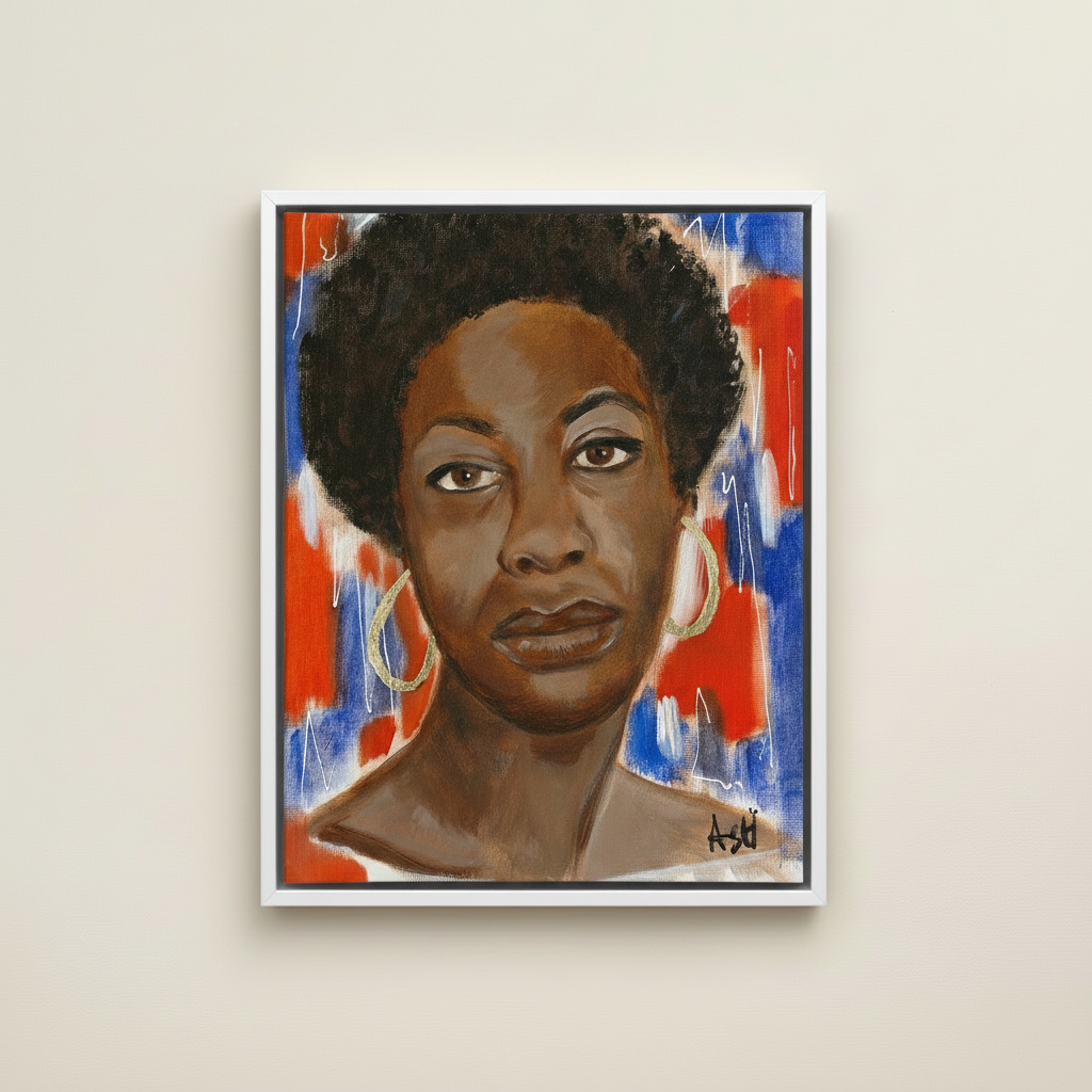 Nina Simone Framed Canvas Wall Art | African American Home Decor