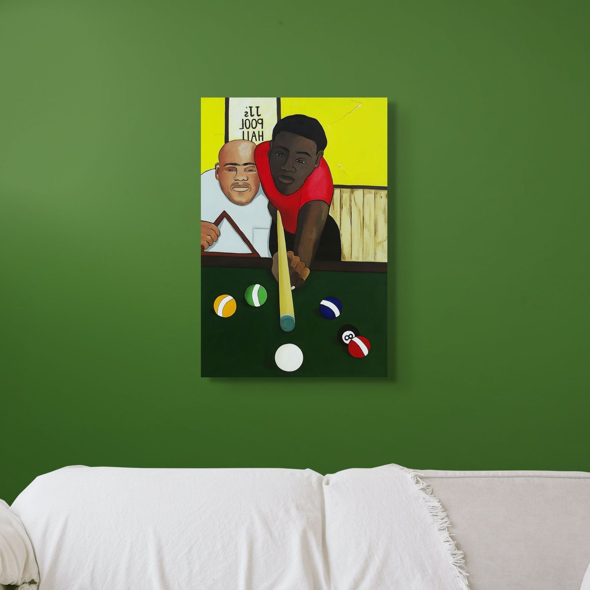 Pool Hall - Stretched Canvas Print - Antionette's Artistry