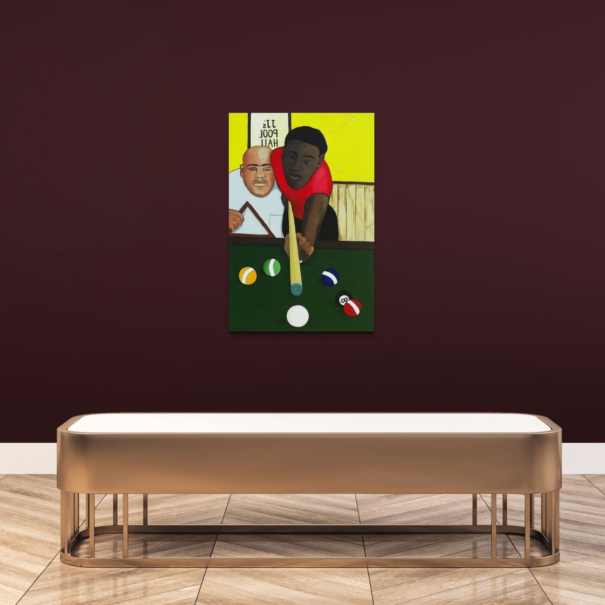 Pool Hall - Stretched Canvas Print - Antionette's Artistry