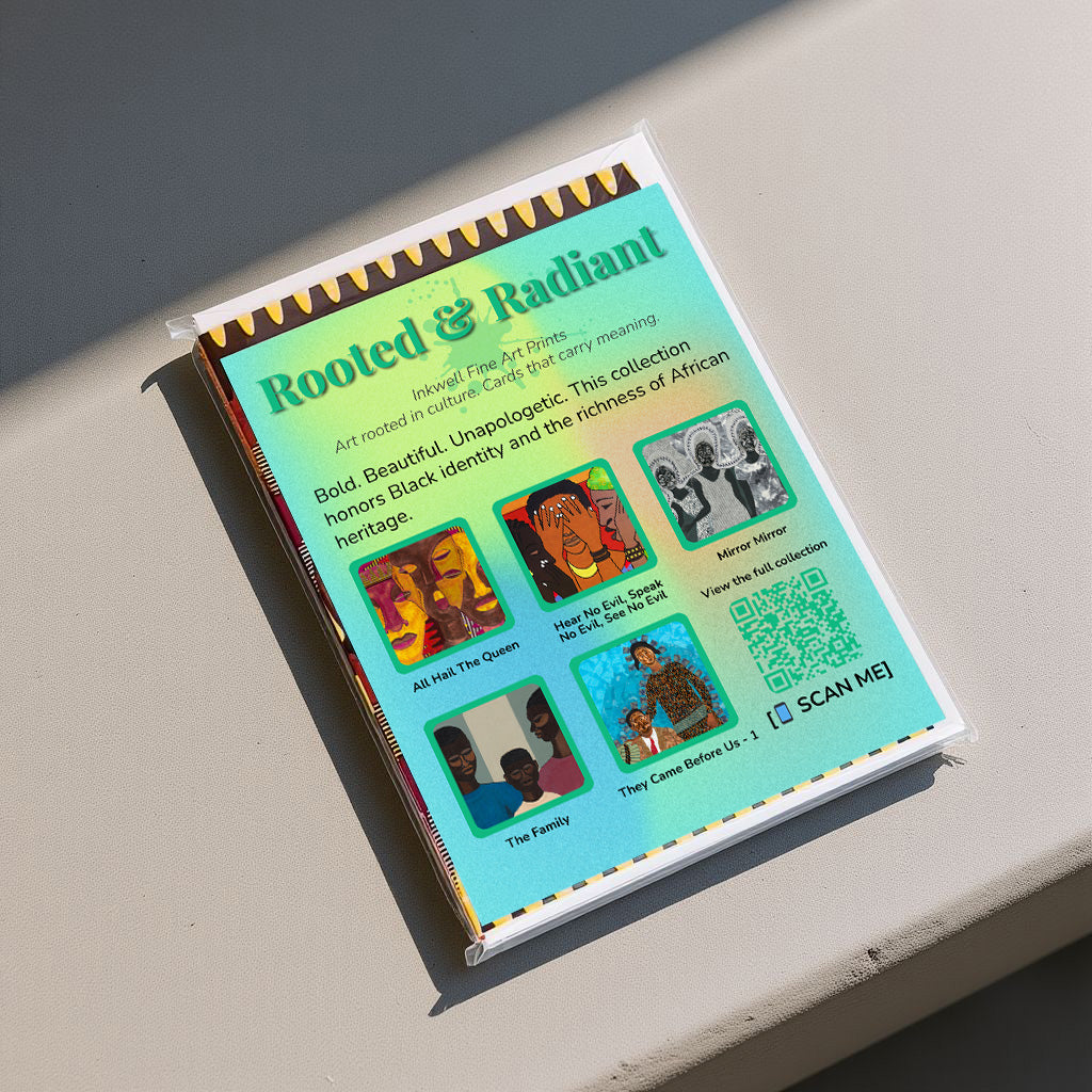 Rooted & Radiant – Afrocentric Greeting Card Set (5-Pack)