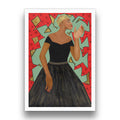 She Wears The Crown Art Print – Black Woman Bald Beauty | Alopecia Empowerment Art