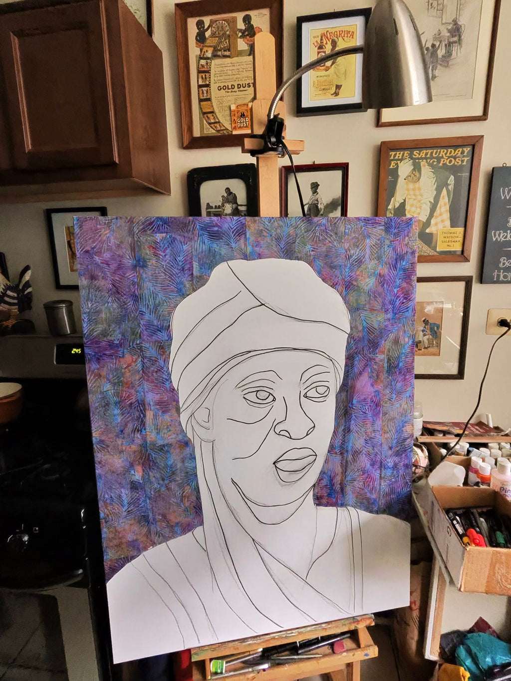 The African | Original Mixed Media Painting