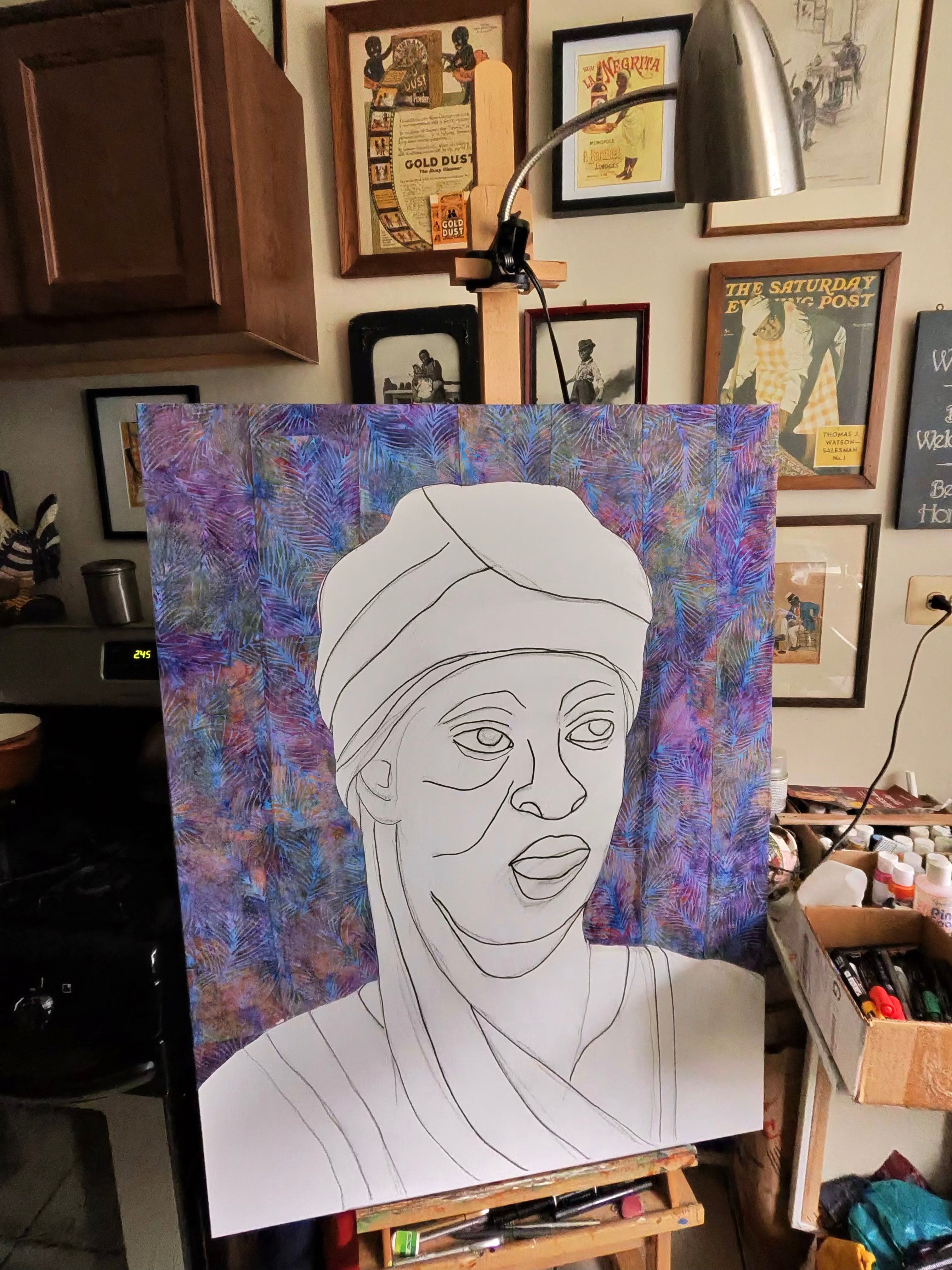 The African | Original Mixed Media Painting