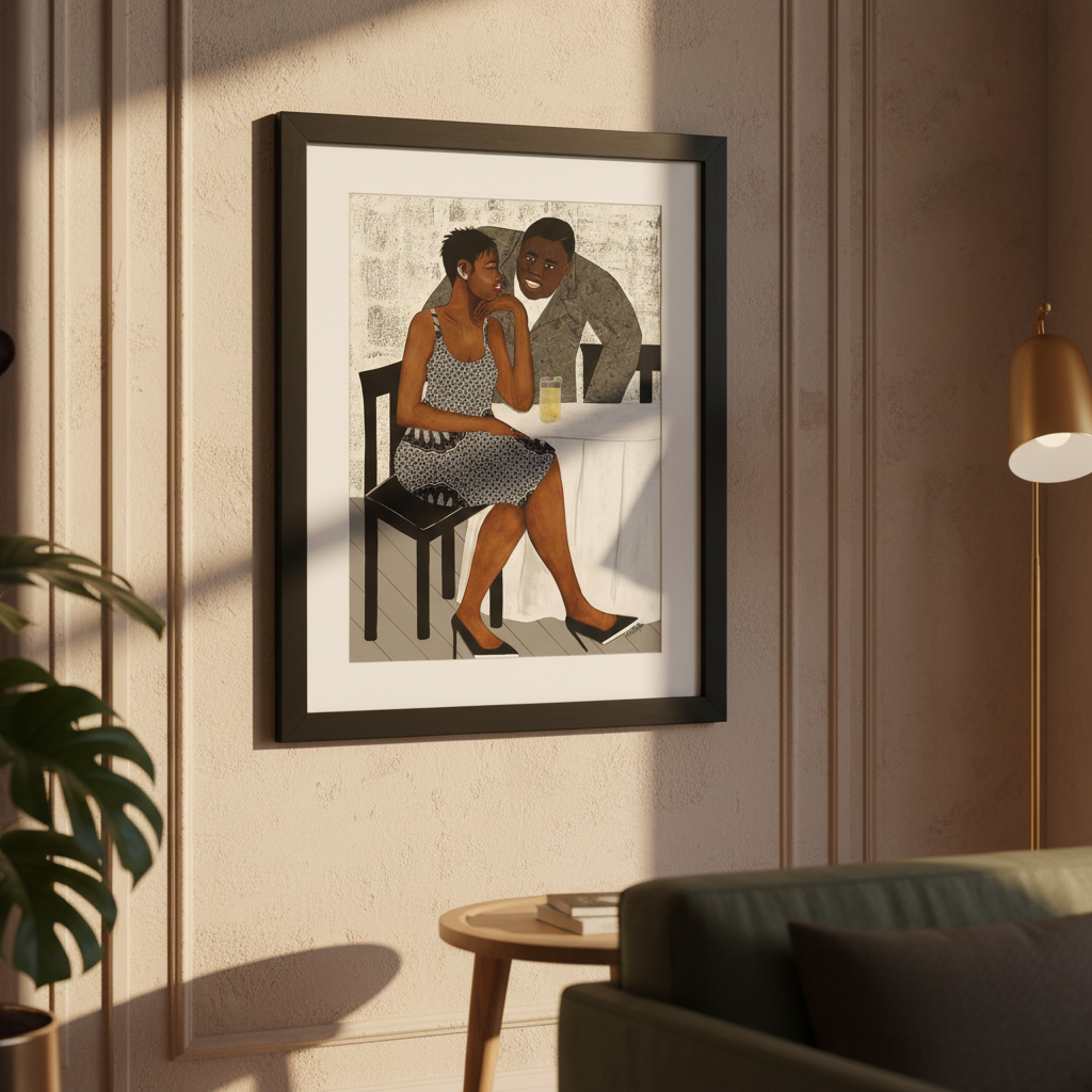 The Conversation — Framed Print, Black