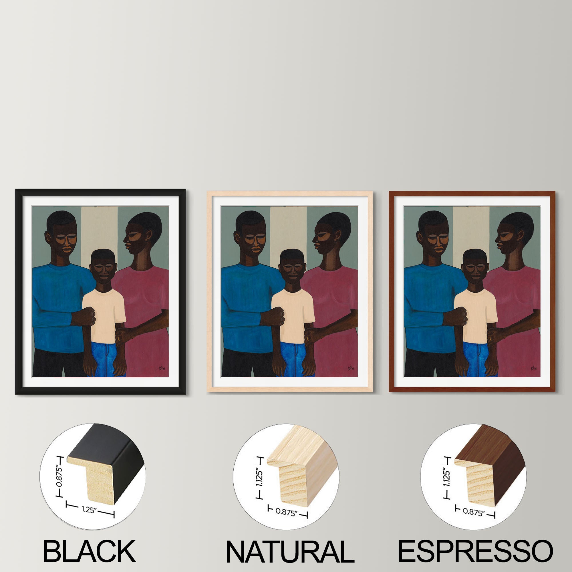 The Family - African American Art Print | Black Heritage Wall Decor