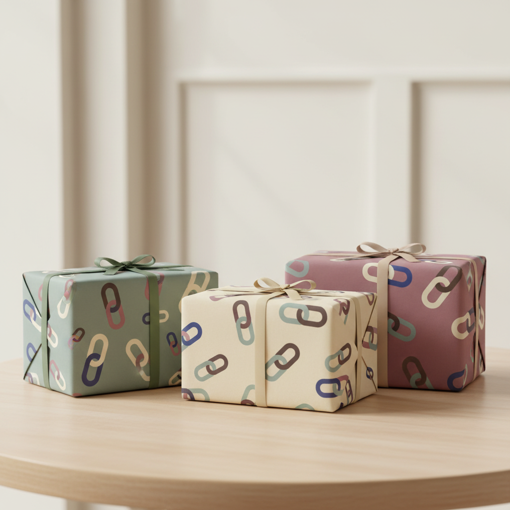 The Family gift wrap, lifestyle photo