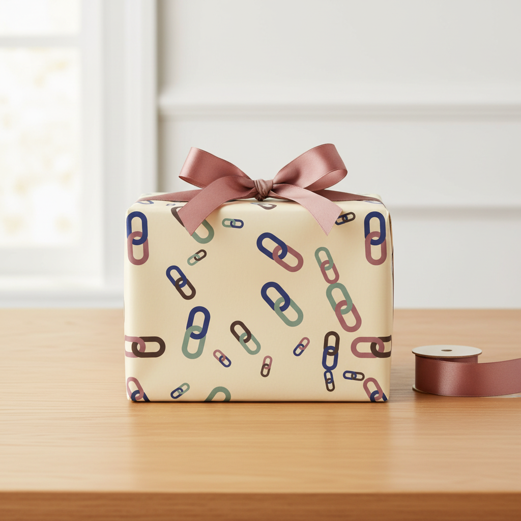 The Family gift wrap, lifestyle photo