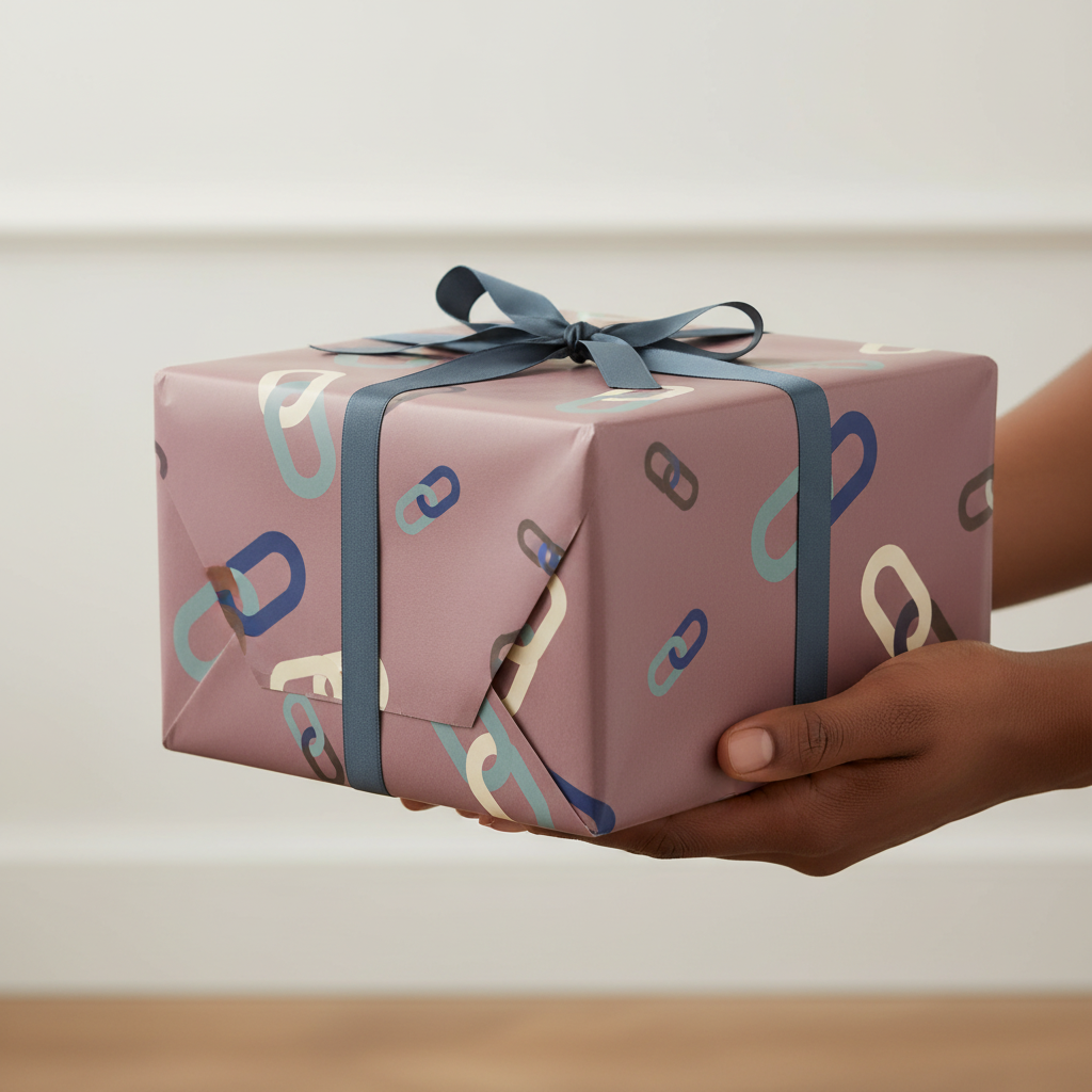 The Family gift wrap, lifestyle photo