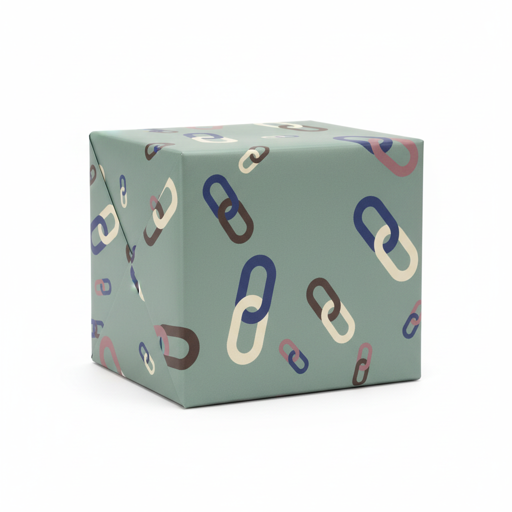 The Family gift wrap, product photo on white background