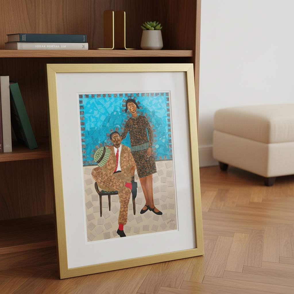 They Came Before Us — 1 framed giclee print, living room render — Black ancestry art