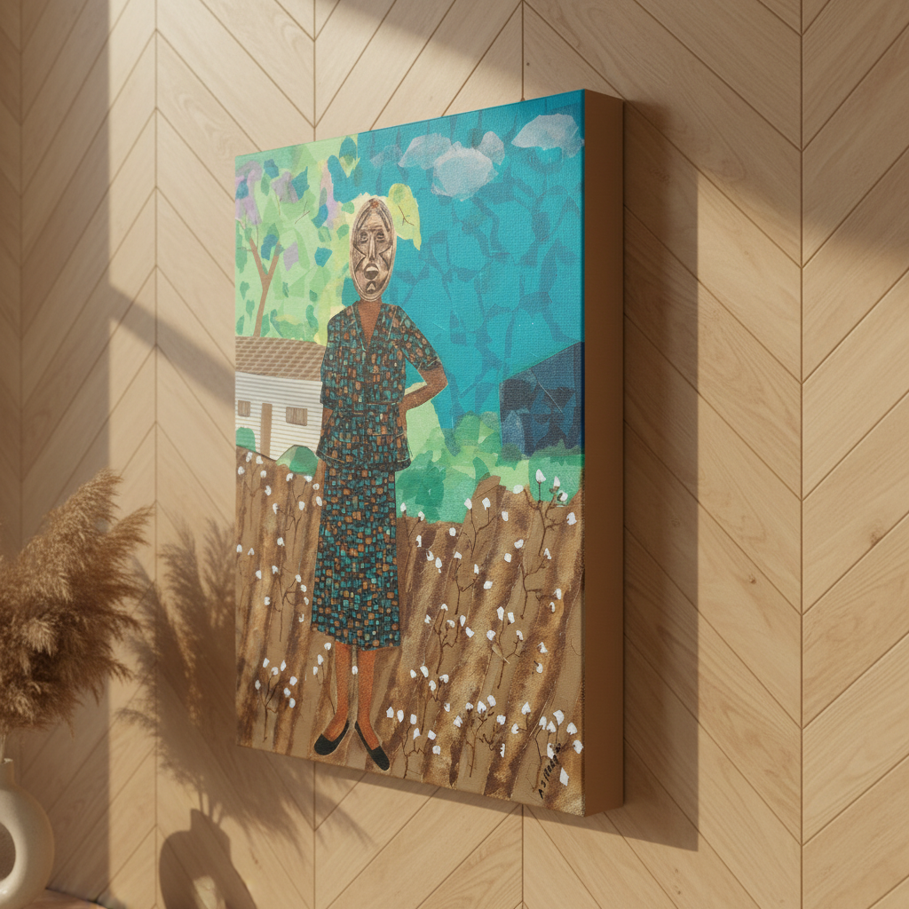 They Came Before Us 2 canvas print on herringbone floor — Black history canvas art