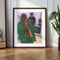 The Three Musicians framed giclee print — Black jazz trio wall art by Antionette Simmons Hodges (1)